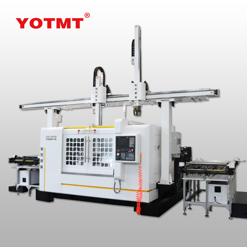 XSC800 مخرطة معدنية CNC مخرطة CNC ذات برج مزدوج مع قيادة مركزية